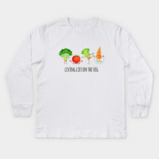 Living Life on the Veg Kids Long Sleeve T-Shirt